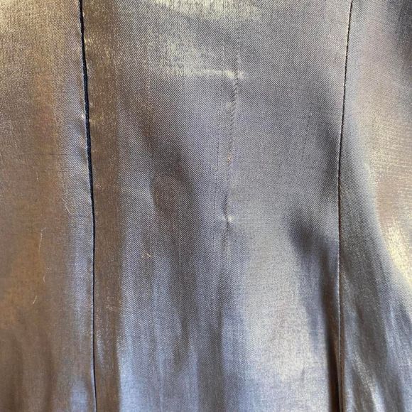 Vintage gold & navy cocktail dress - Picture 7 of 7